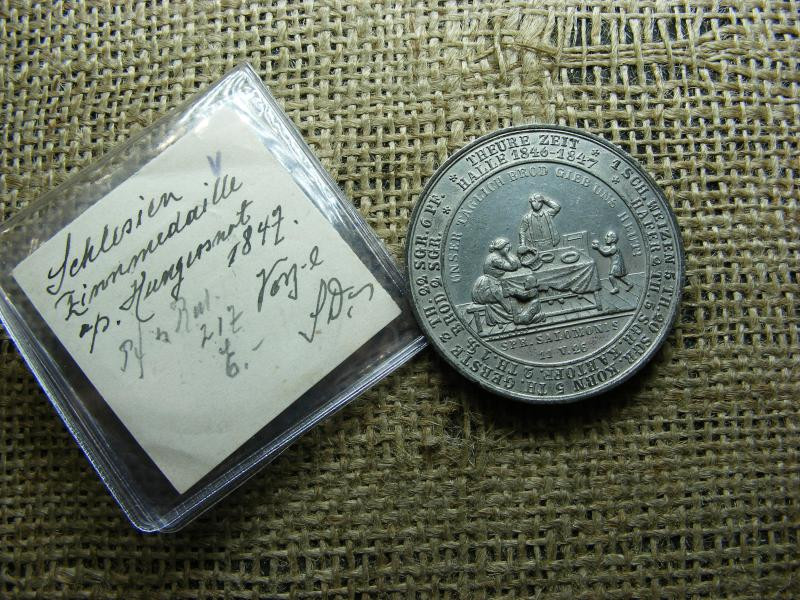 Érme, NUN DANKET ALLE GOTT, 1847, régi papírral