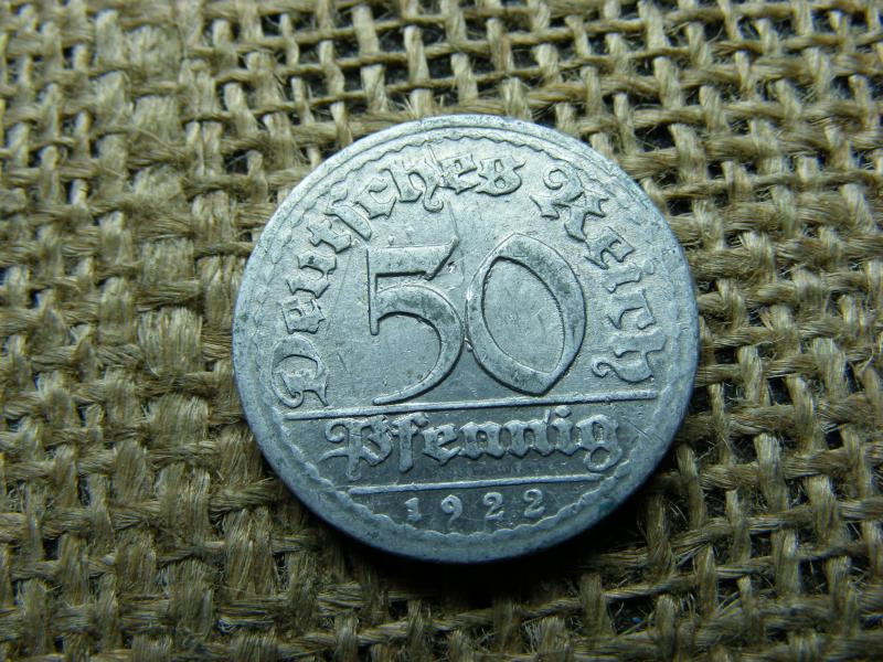 50 Pfennig érme, 1922, E jelzés