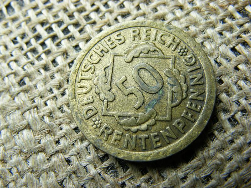 50 Rentenpfennig, 1924, F jelzés