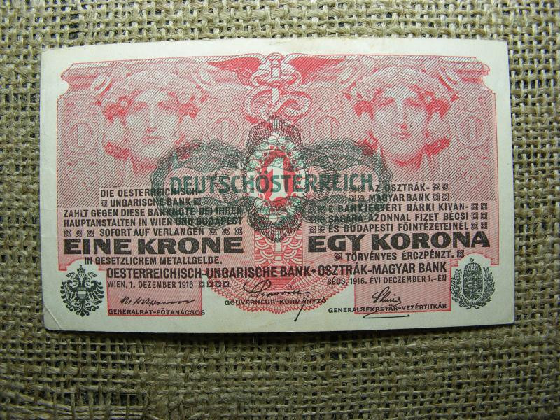 1 korona bankjegy, 1916, DÖ