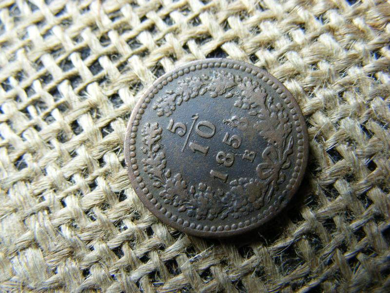 5/10 Krajcár 1858 B, Ferenc József kori érme