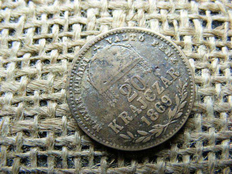 Ezüst 20 krajcár, 1869, GyF, hamis, öntött