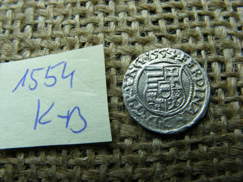 I. Ferdinánd denár, 1554, KB