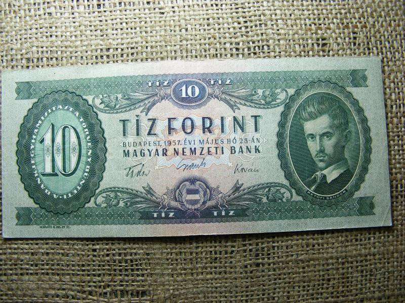 10 forintos bankjegy, 1957