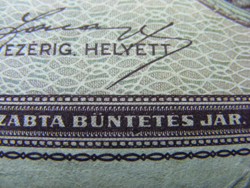 100 pengő, 1945, makkos vízjel, ritka
