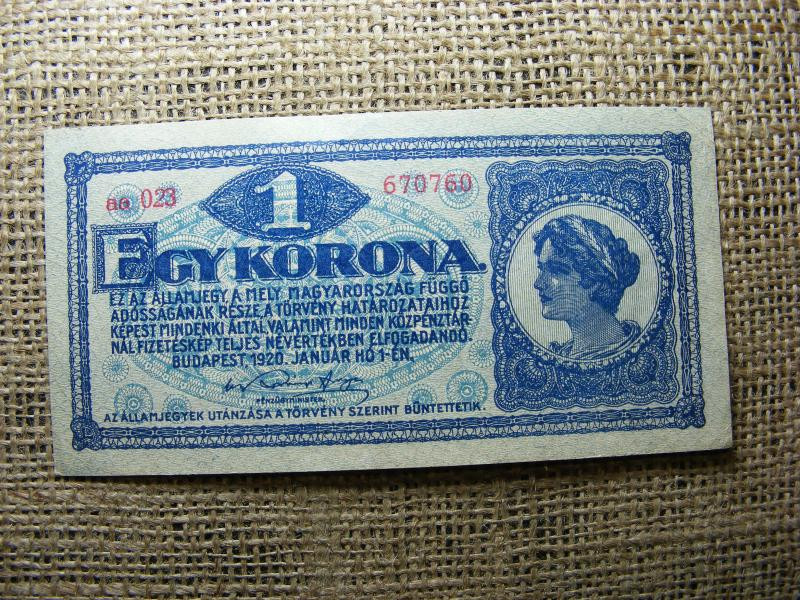 1 korona, 1920, Magyar Királyság