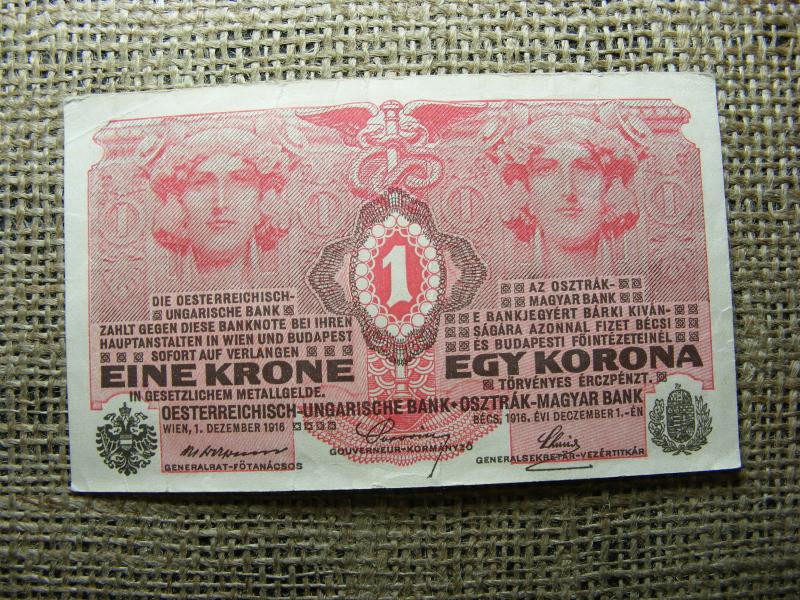 1 korona bankjegy, 1916