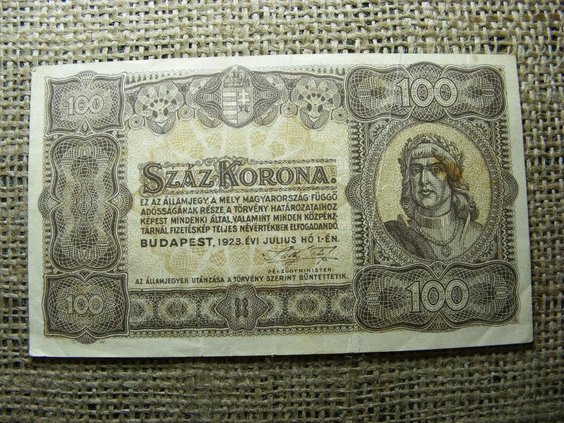 100 korona, 1923, nyomdahely jelölés nélkül
