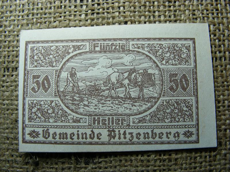 Ausztria 50 heller 1920, Notgeld, nyomdahibás