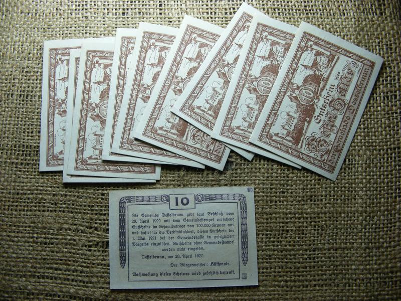 Ausztria 10 heller, 1920, Notgeld, hajtatlan
