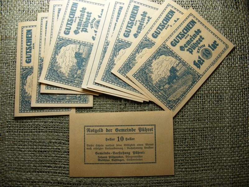 Ausztria 10 heller, 1920, Notgeld, hajtatlan