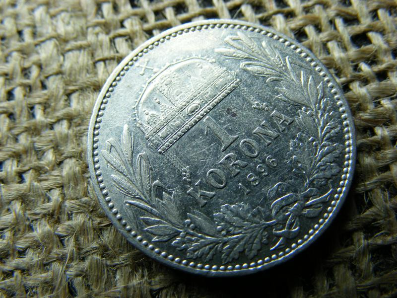Ezüst 1 korona, 1896 KB, nagyon szép