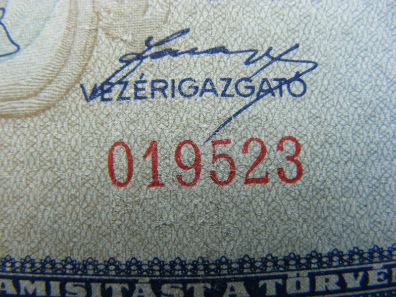 Egymillió pengő bankjegy, 1945, egyedi sorszám
