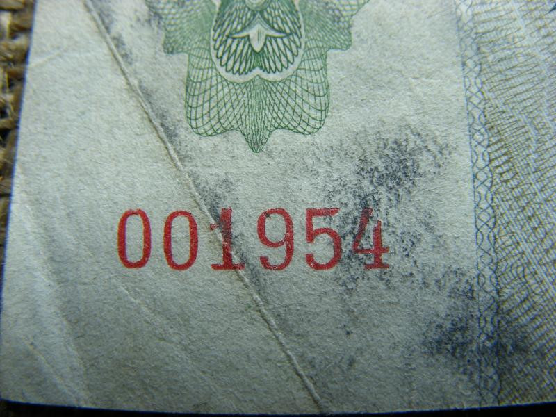 10 pengő bankjegy, 1936, egyedi sorszám