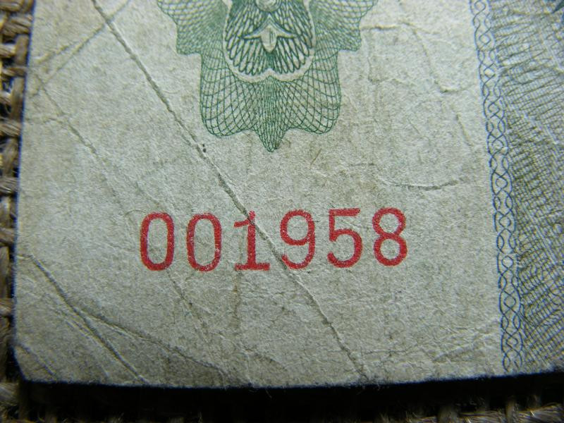 10 pengő bankjegy, 1936, egyedi sorszám