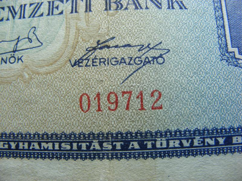 Egymillió pengő bankjegy, 1945, születési dátumos