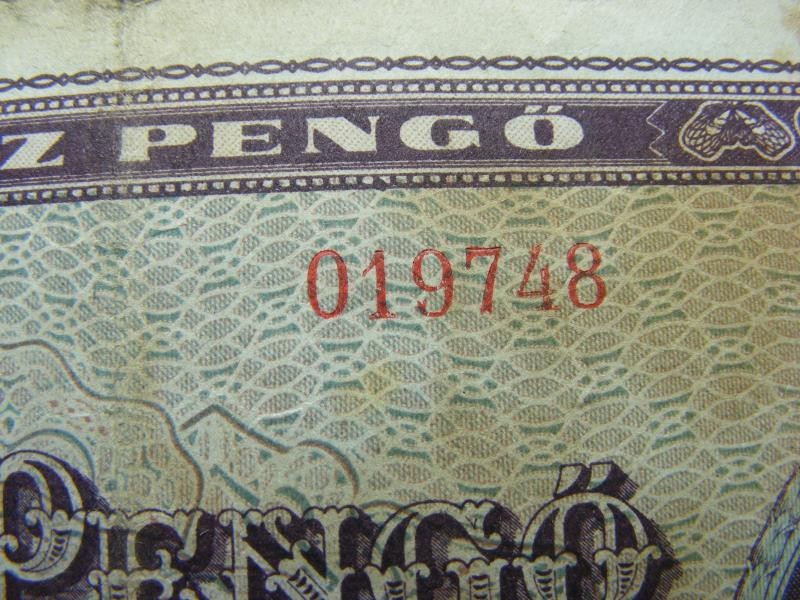 100 pengő, 1945, születési dátumos sorszám