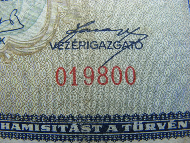 Egymillió pengő bankjegy, 1945, egyedi sorszám