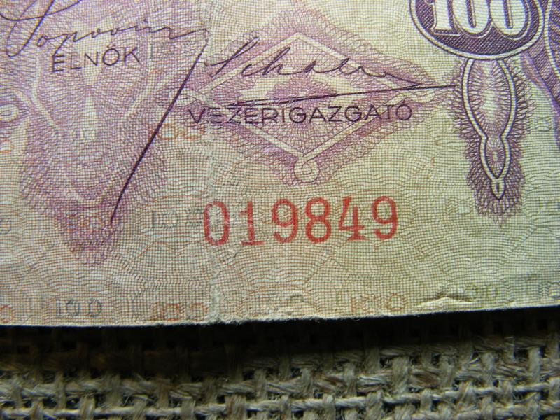 100 pengő bankjegy, 1930, születési dátumos