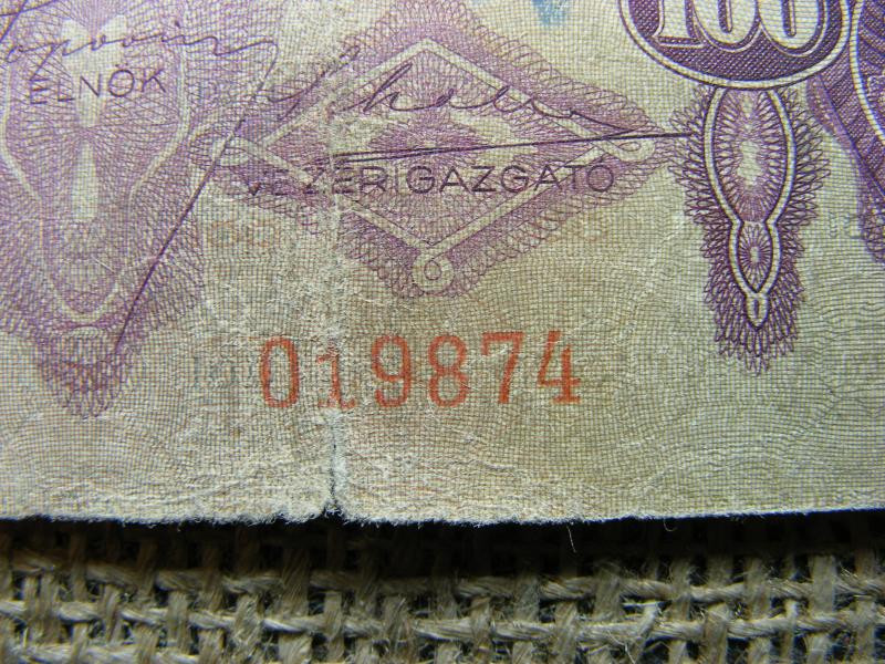 100 pengő bankjegy, 1930, születésnapos ajándék