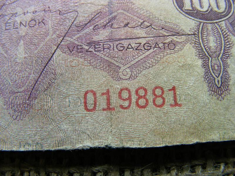 100 pengő bankjegy, 1930, születési dátumos