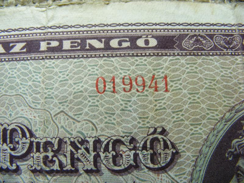 100 pengő bankjegy, 1945, születési dátumos sorszám