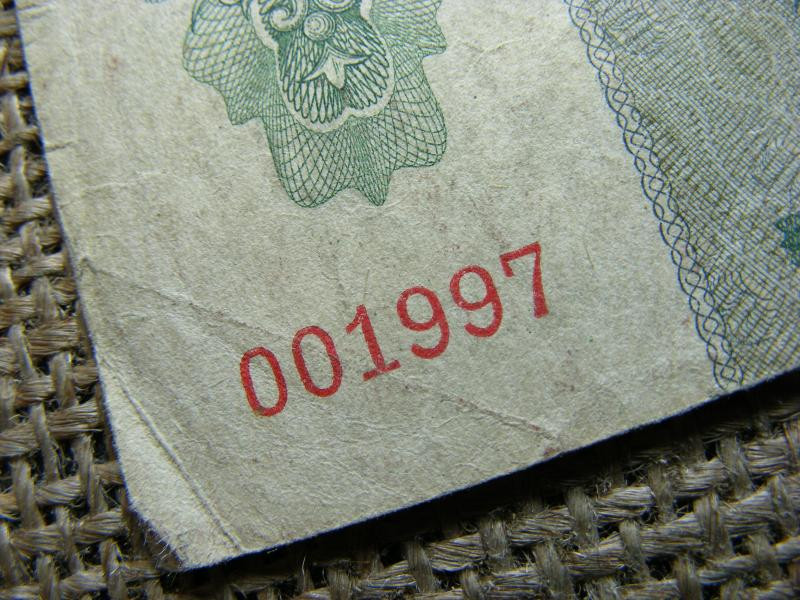 10 pengő bankjegy, 1936, egyedi sorszám