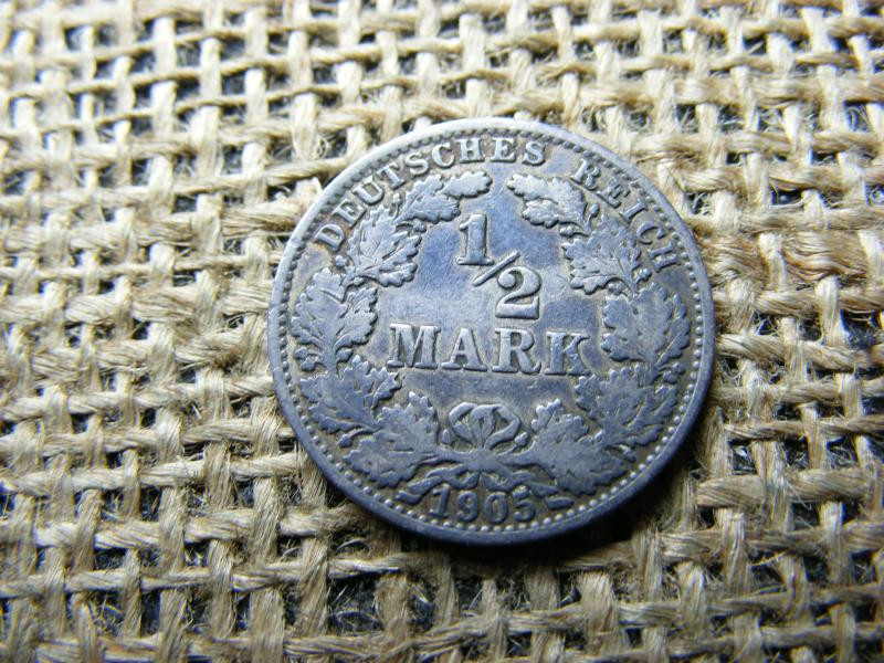 Birodalmi ezüst 1/2 márka, 1905 A