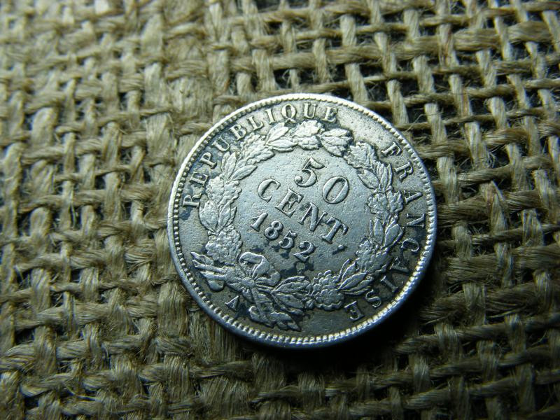 Ezüst 50 centimes, 1852 A, Franciaország