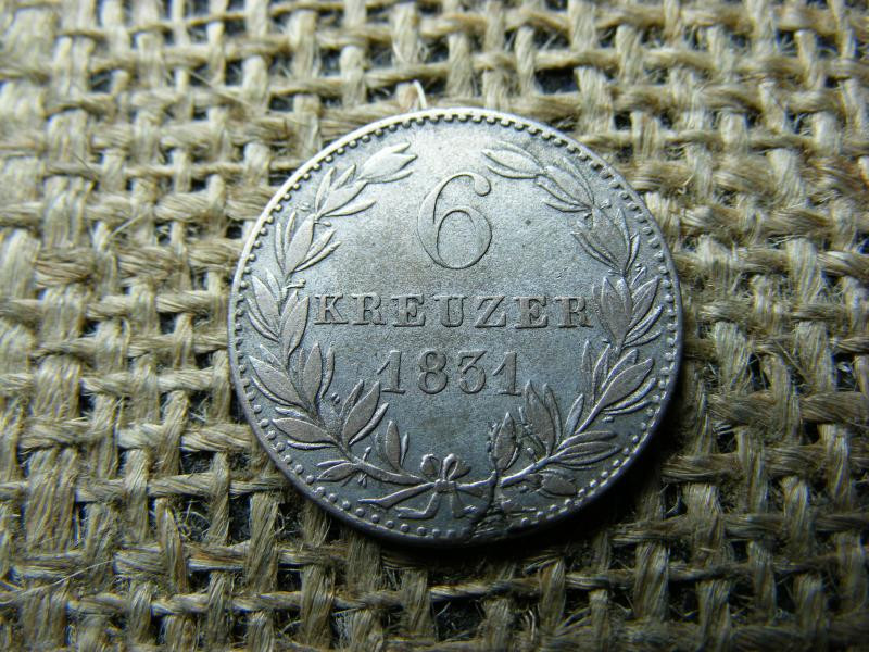 Ezüst 6 krajcár, 1831, Nassau