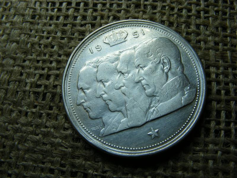 Ezüst 100 frank, 1951, Belgium