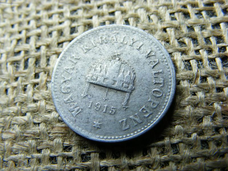 10 fillér, 1915, vas