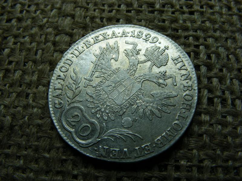 Ezüst 20 krajcár, 1829, B