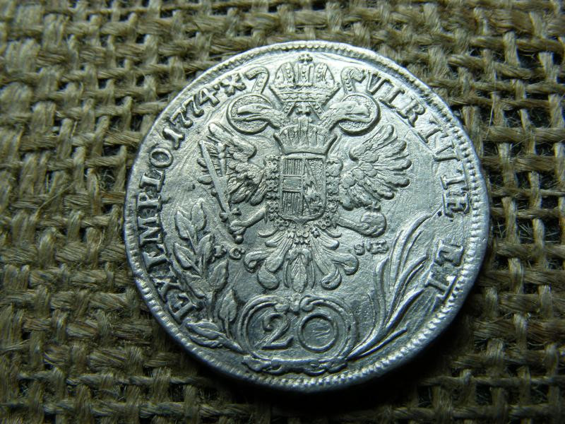Ezüst 20 krajcár, 1774, IC SK