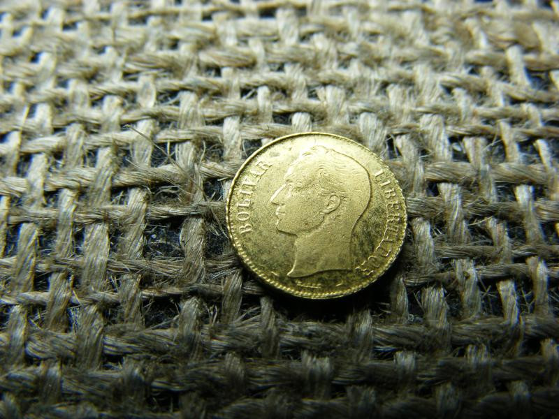 Venezuela 5 bolivares, 1911, mini aranyozott érme
