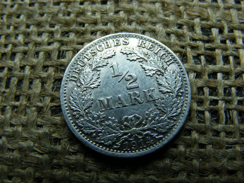 Ezüst 1/2 márka, 1914, Németország