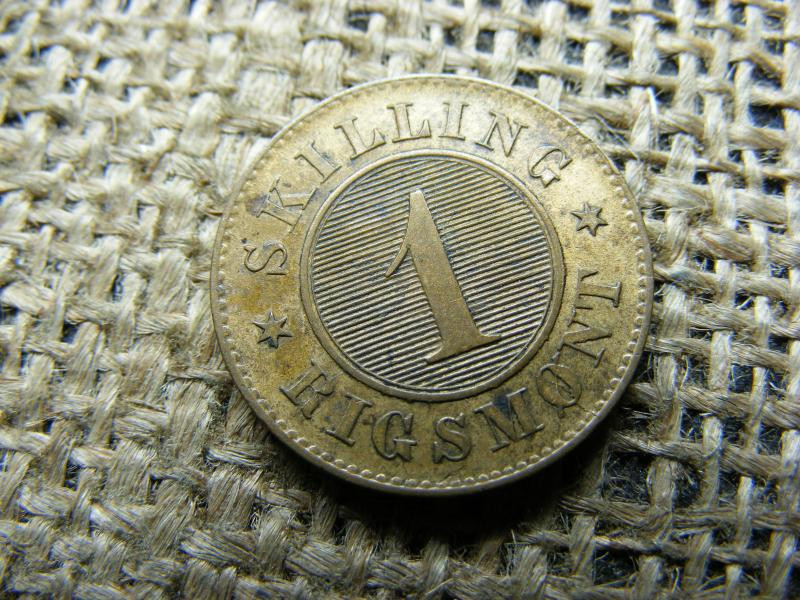Dánia 1 Skilling 1860, Rigsmont - Frederik VII
