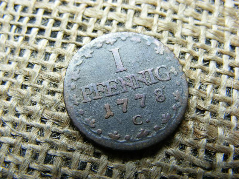 1 Pfennig, 1778, C, réz, ritkább év