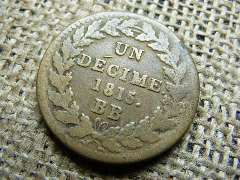 Franciaország 1 Décime, 1815, XVIII. Lajos