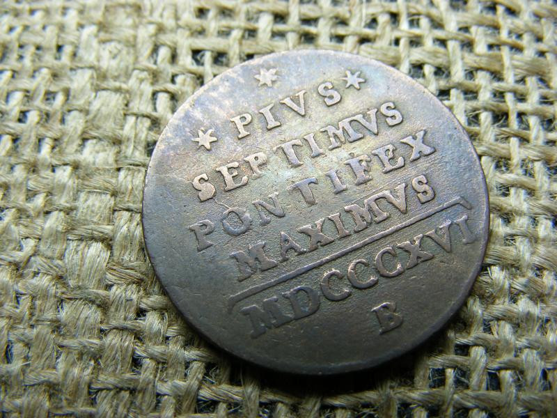 Pápai Államok, 1/2 Baiocco, 1816, VII. Pius