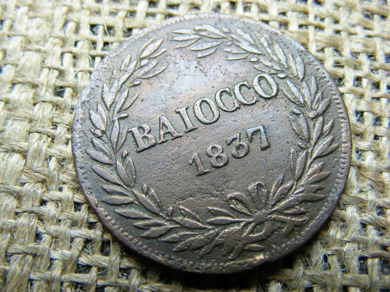 Pápai Államok 1 Baiocco, 1837