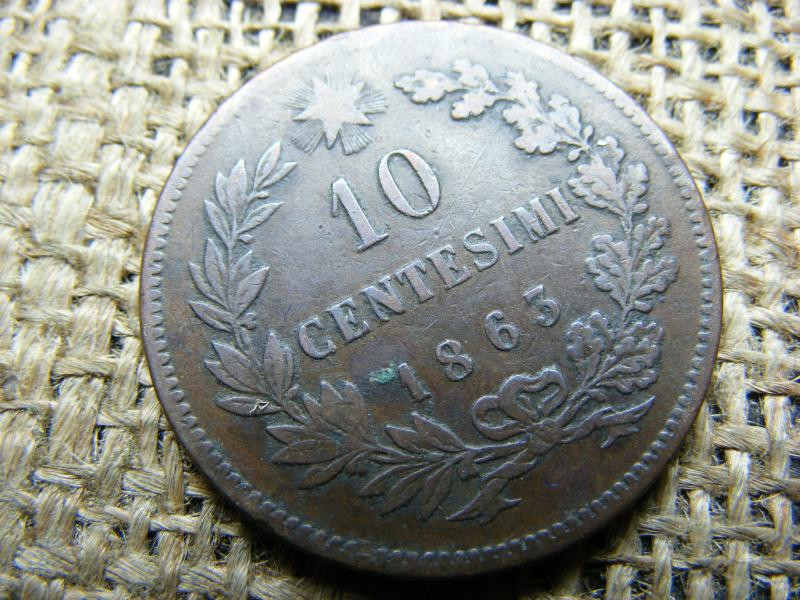 10 Centesimi, 1863, Olasz Királyság