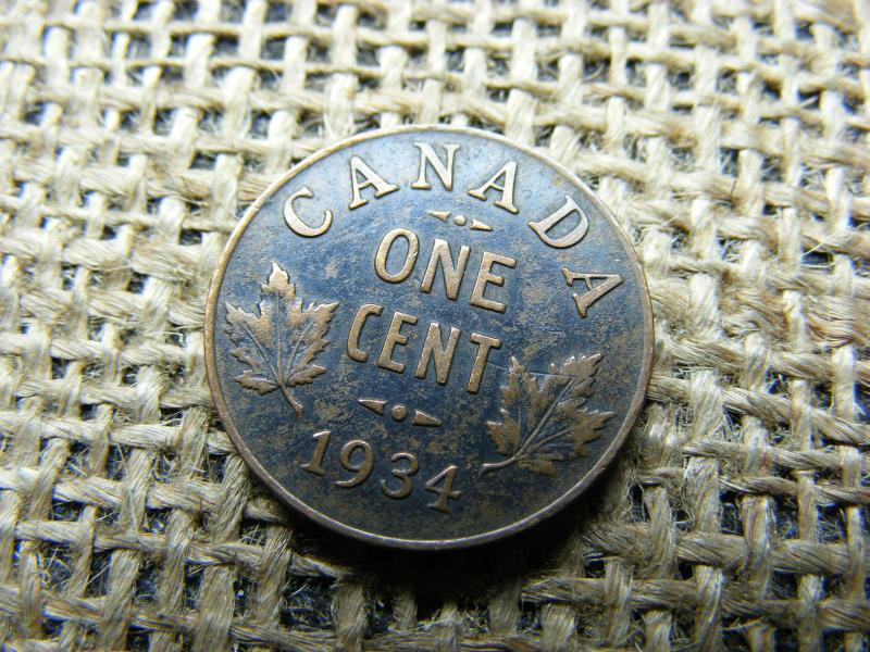 Kanada 1 centes érme, 1934