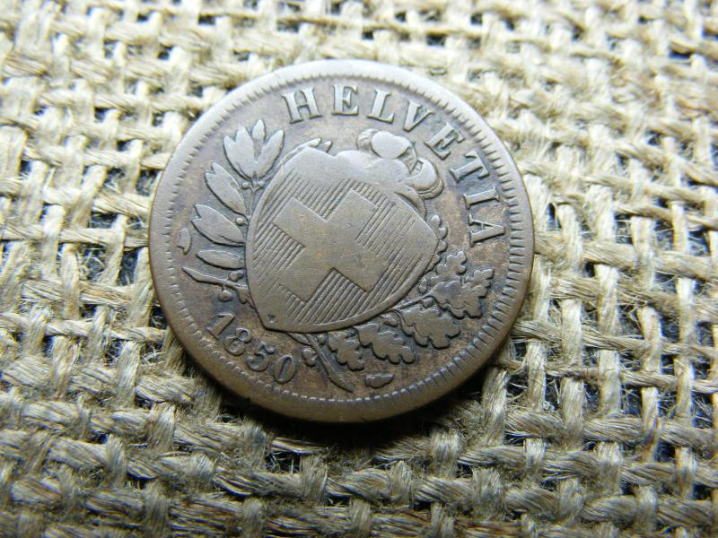 Svájc 2 rappen, 1850