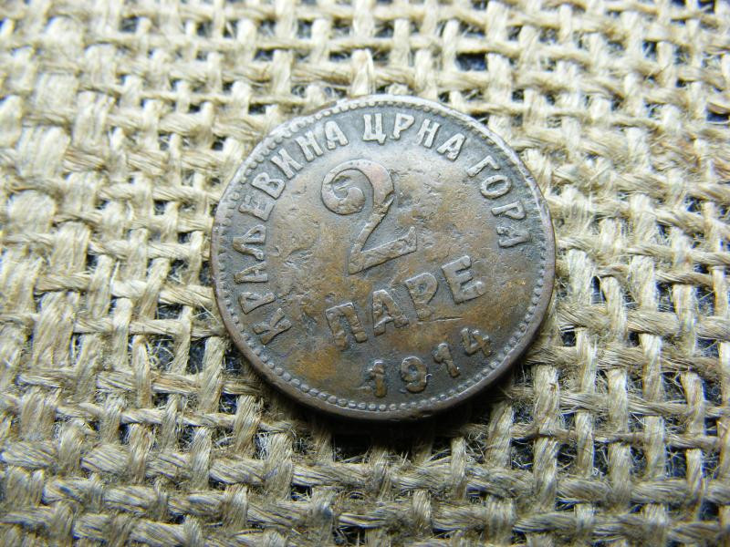 Montenegró 2 pare, 1914, fémpénz