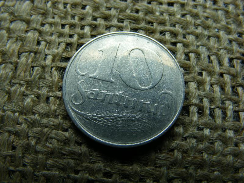 Lettország 10 santimu, 1922
