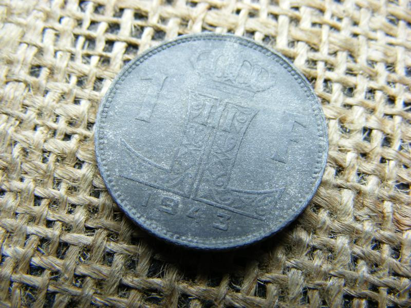 Belga 1 frank érme, 1943, Léopold III