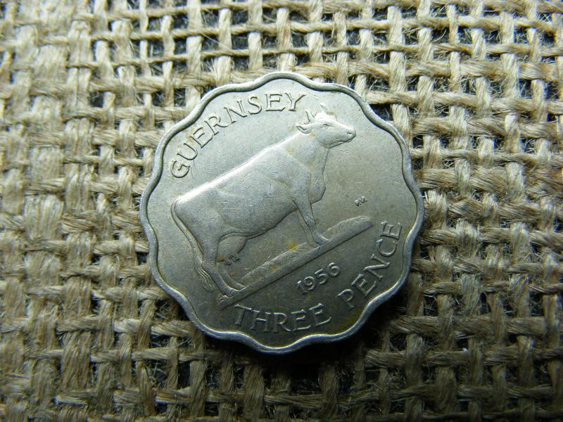 Guernsey 3 pence, 1956, Elizabeth II