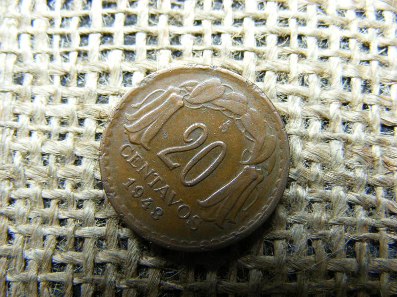 Chile 20 centavos, 1943