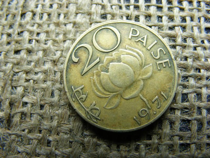 India 20 paise, 1971